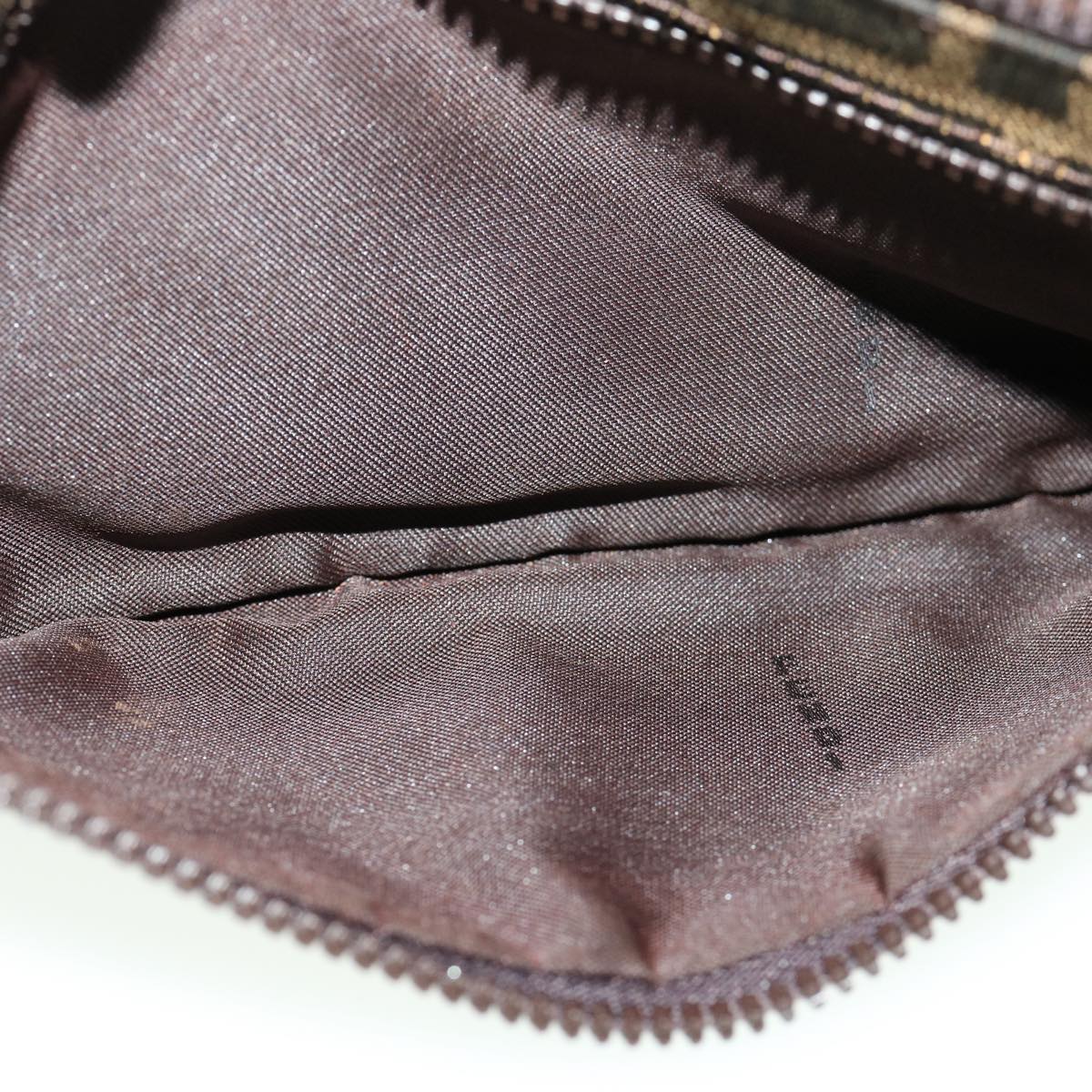 FENDI Zucca Canvas Pouch Brown ki2134