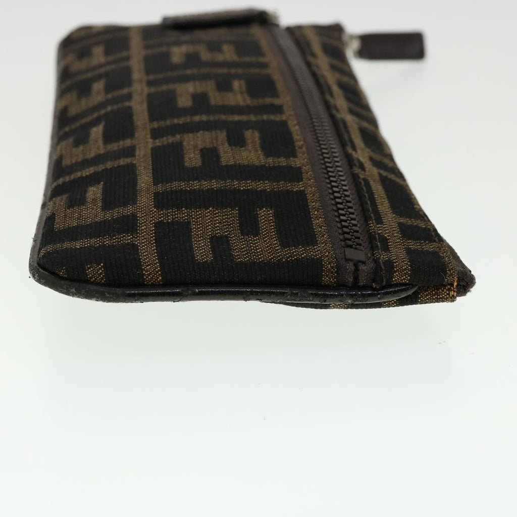 FENDI Zucca Canvas Pouch Brown ki2134