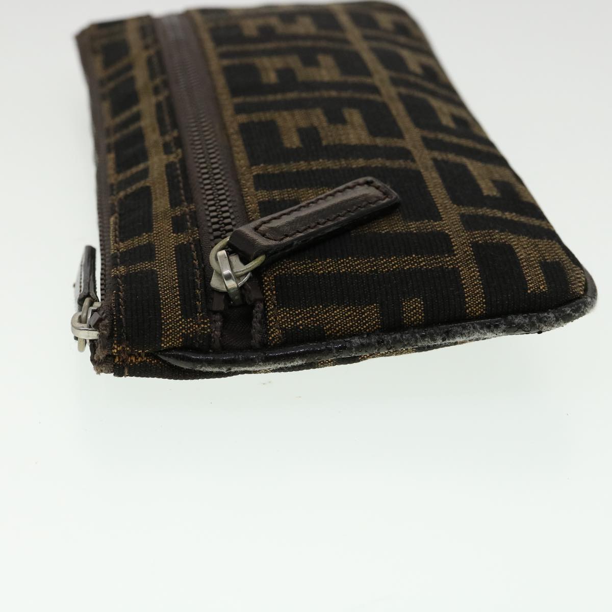FENDI Zucca Canvas Pouch Brown ki2134