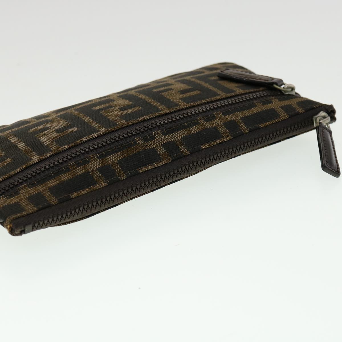 FENDI Zucca Canvas Pouch Brown ki2134