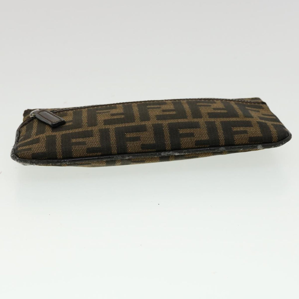 FENDI Zucca Canvas Pouch Brown ki2134