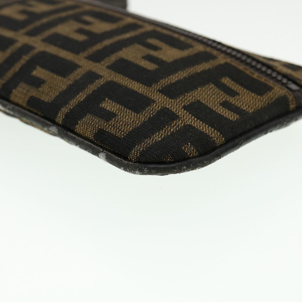 FENDI Zucca Canvas Pouch Brown ki2134