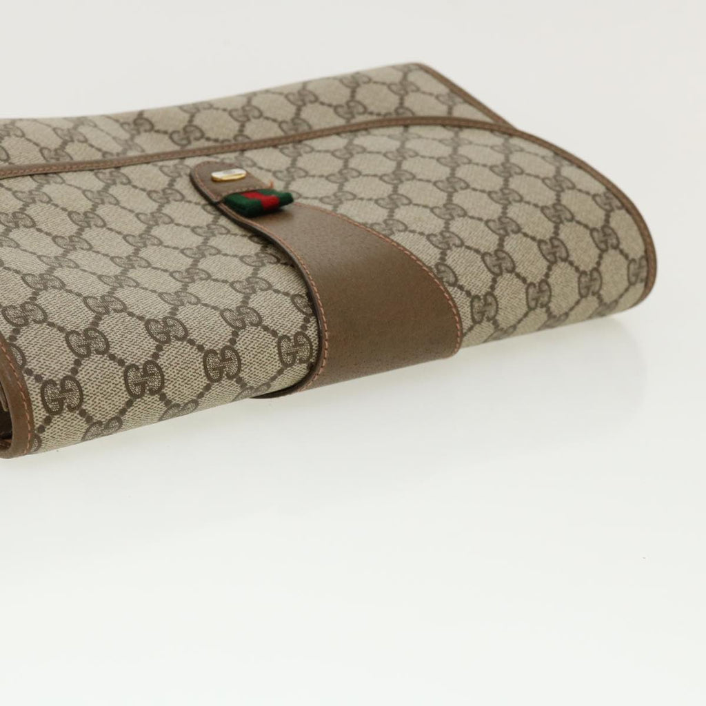 GUCCI GG Canvas Clutch Bag Beige ki2173