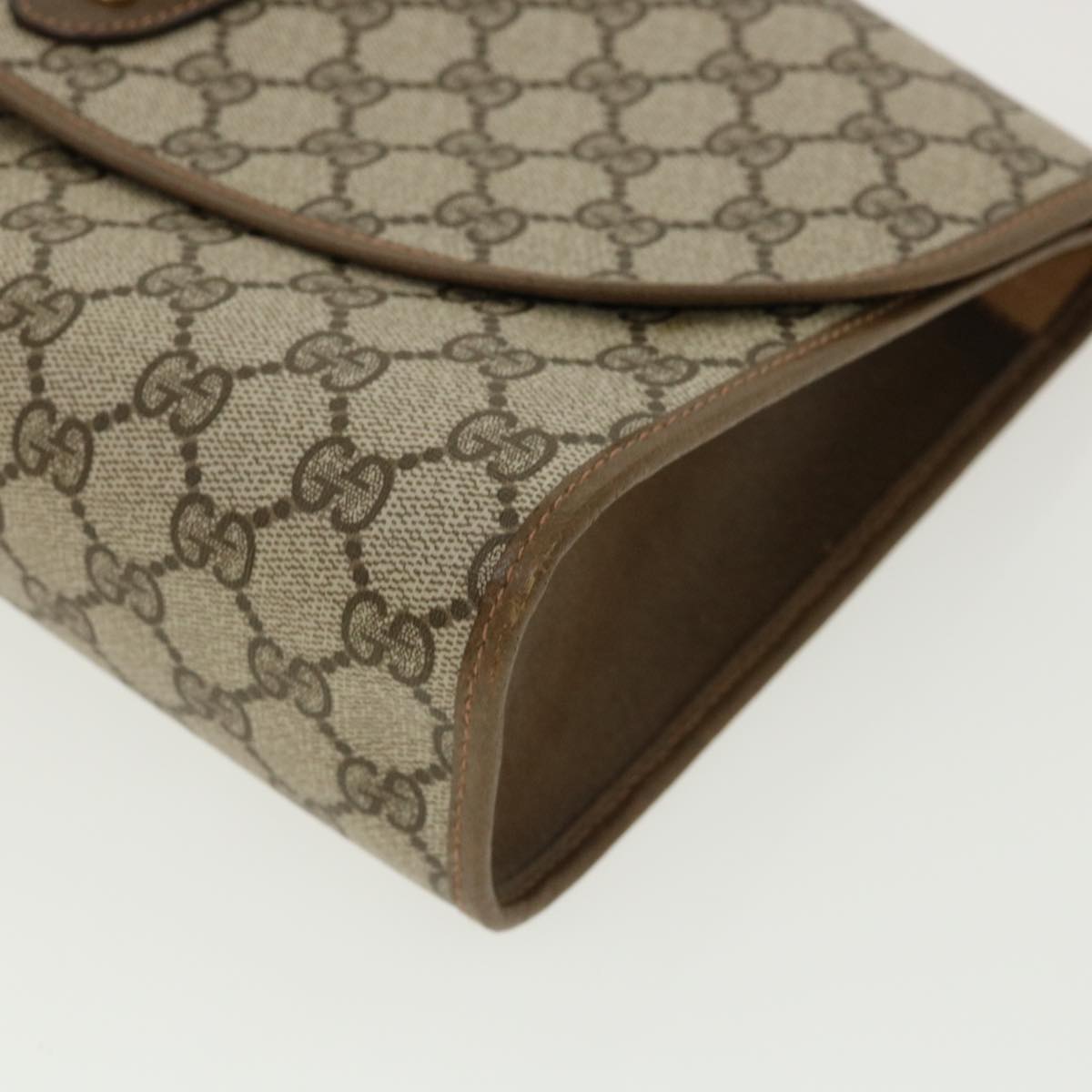 GUCCI GG Canvas Clutch Bag Beige ki2173