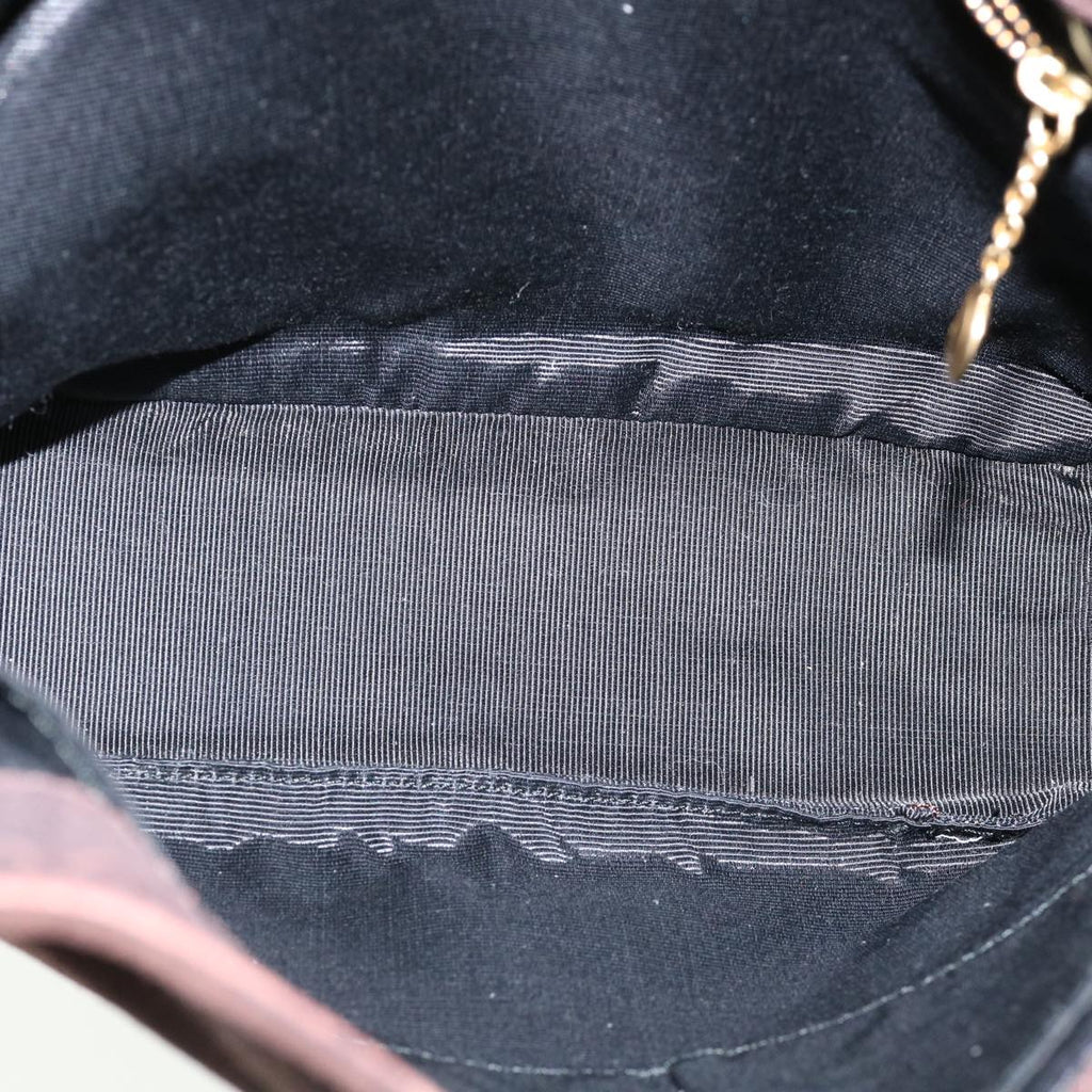 GUCCI Bamboo Shoulder Bag Suede Brown 00117051638 ki2178