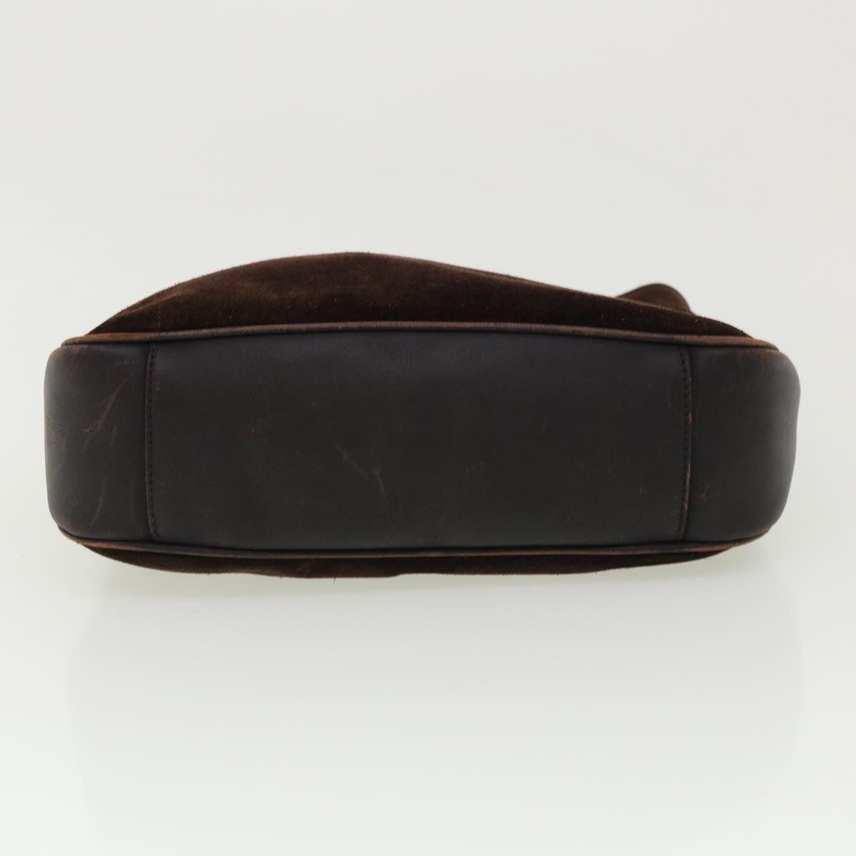 GUCCI Bamboo Shoulder Bag Suede Brown 00117051638 ki2178