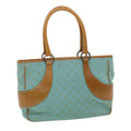 GUCCI GG Canvas Tote Bag Light Blue Brown 113011 ki2206