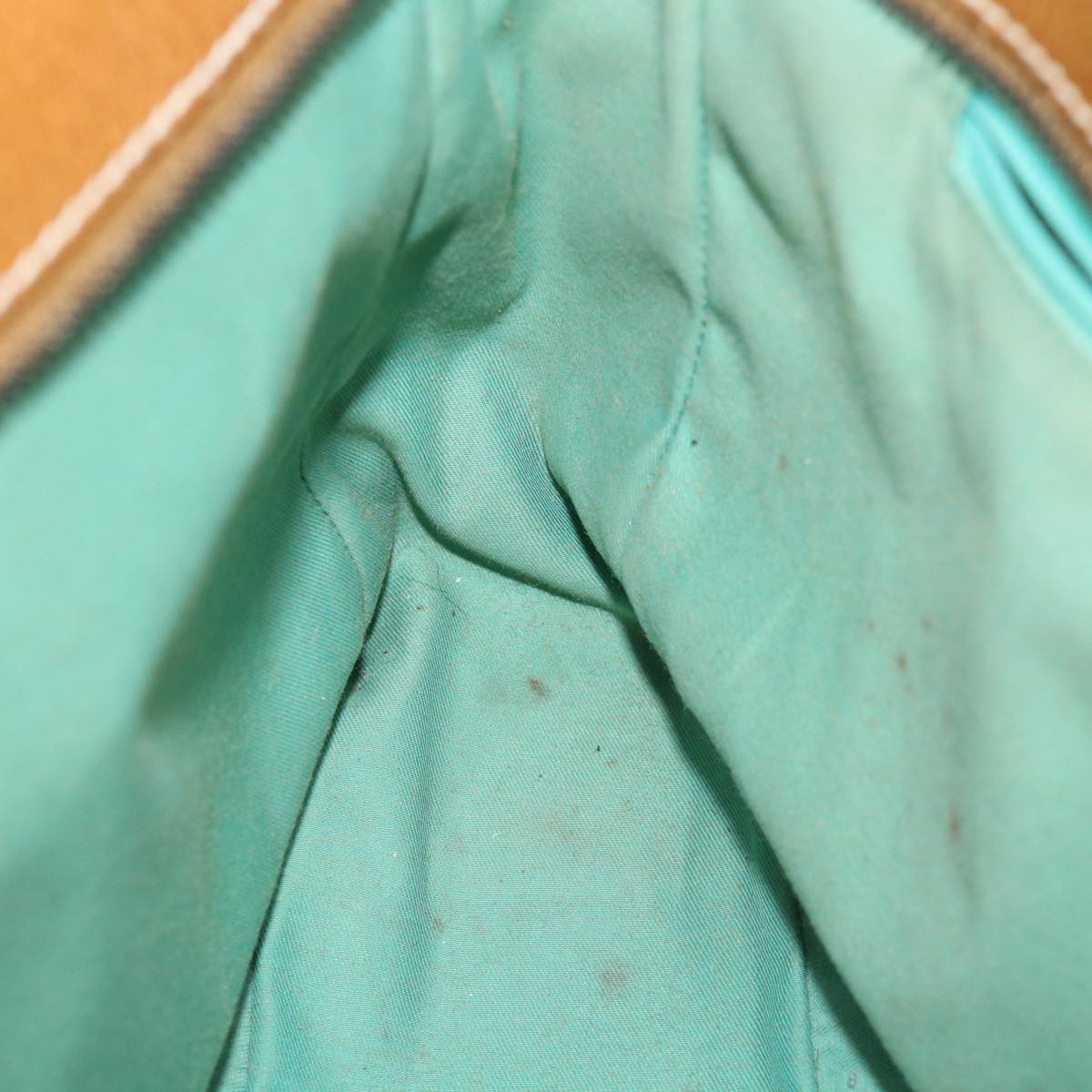 GUCCI GG Canvas Tote Bag Light Blue Brown 113011 ki2206