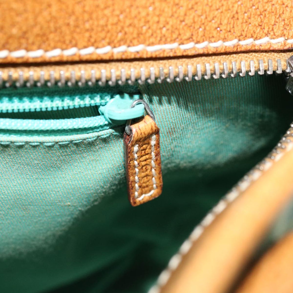 GUCCI GG Canvas Tote Bag Light Blue Brown 113011 ki2206