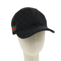 GUCCI GG Canvas Web Sherry Line Cap L Black Green Red ki2227