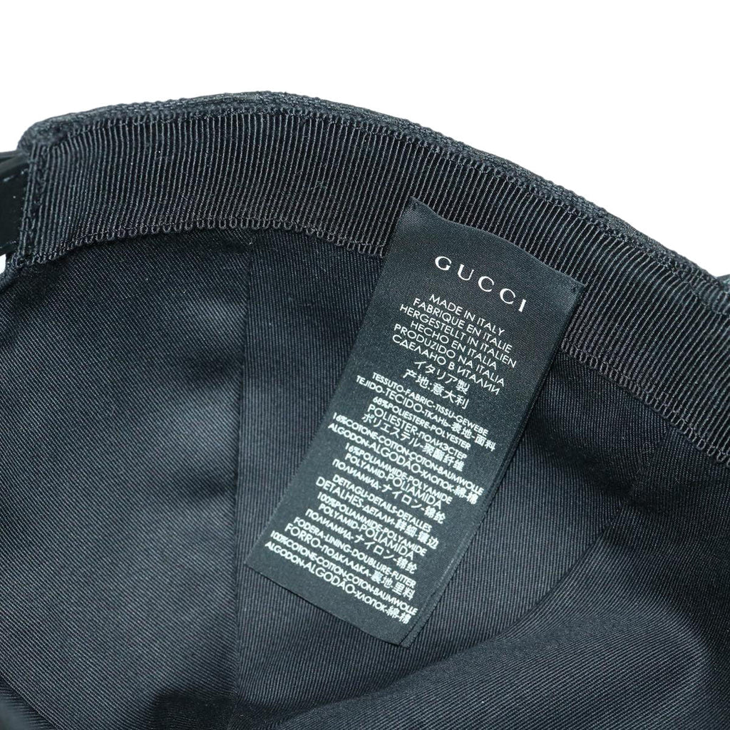 GUCCI GG Canvas Web Sherry Line Cap L Black Green Red ki2227