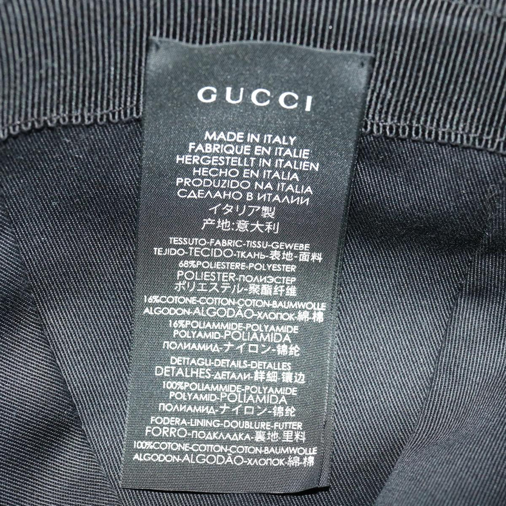 GUCCI GG Canvas Web Sherry Line Cap L Black Green Red ki2227