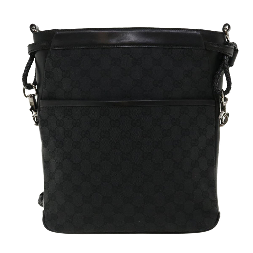 GUCCI GG Canvas Shoulder Bag Black 1090972128 ki2297