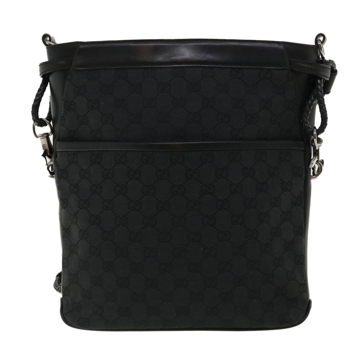 GUCCI GG Canvas Shoulder Bag Black 1090972128 ki2297