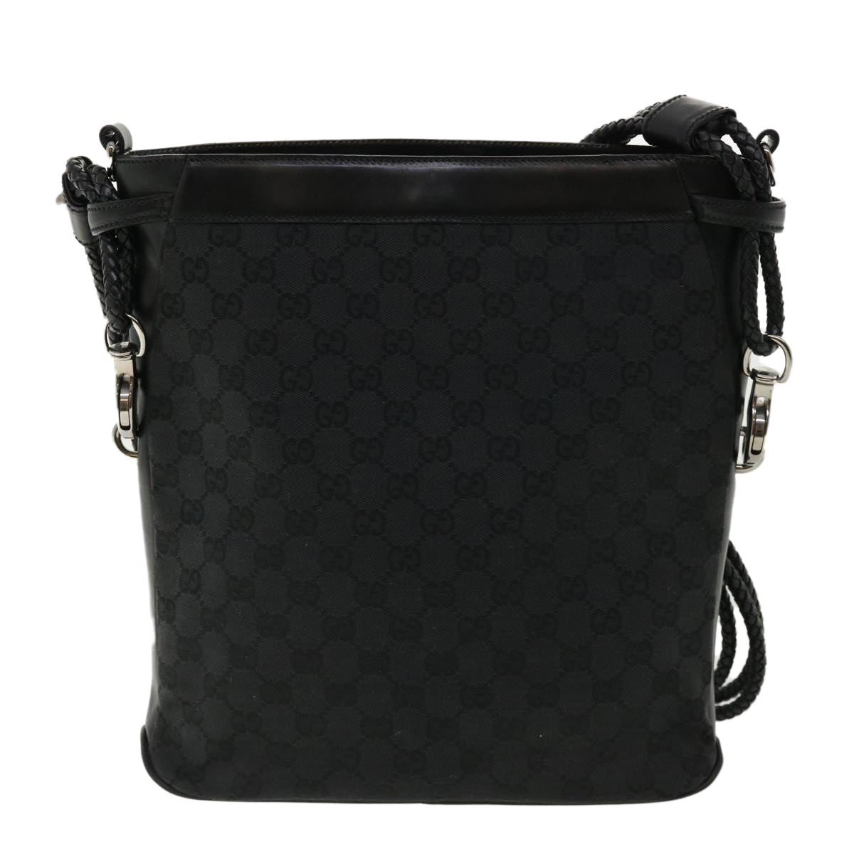GUCCI GG Canvas Shoulder Bag Black 1090972128 ki2297