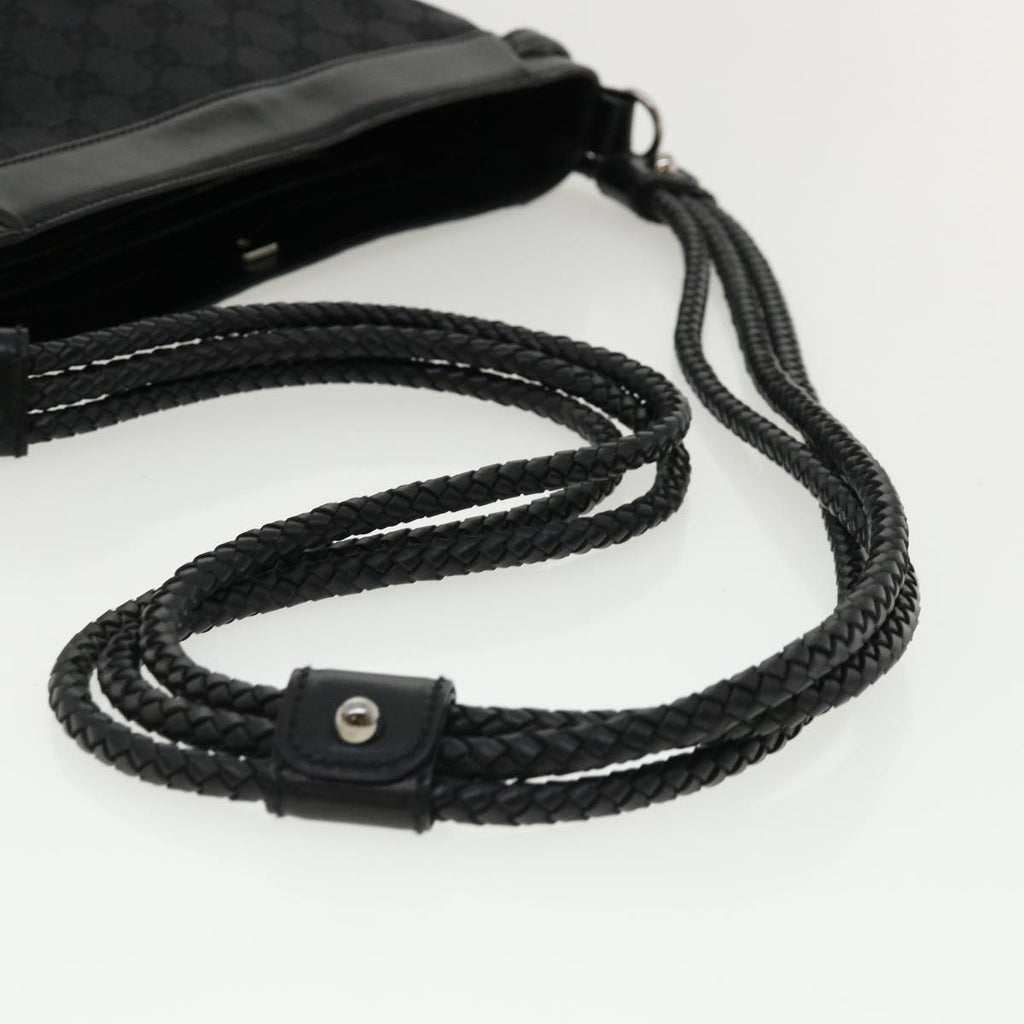 GUCCI GG Canvas Shoulder Bag Black 1090972128 ki2297
