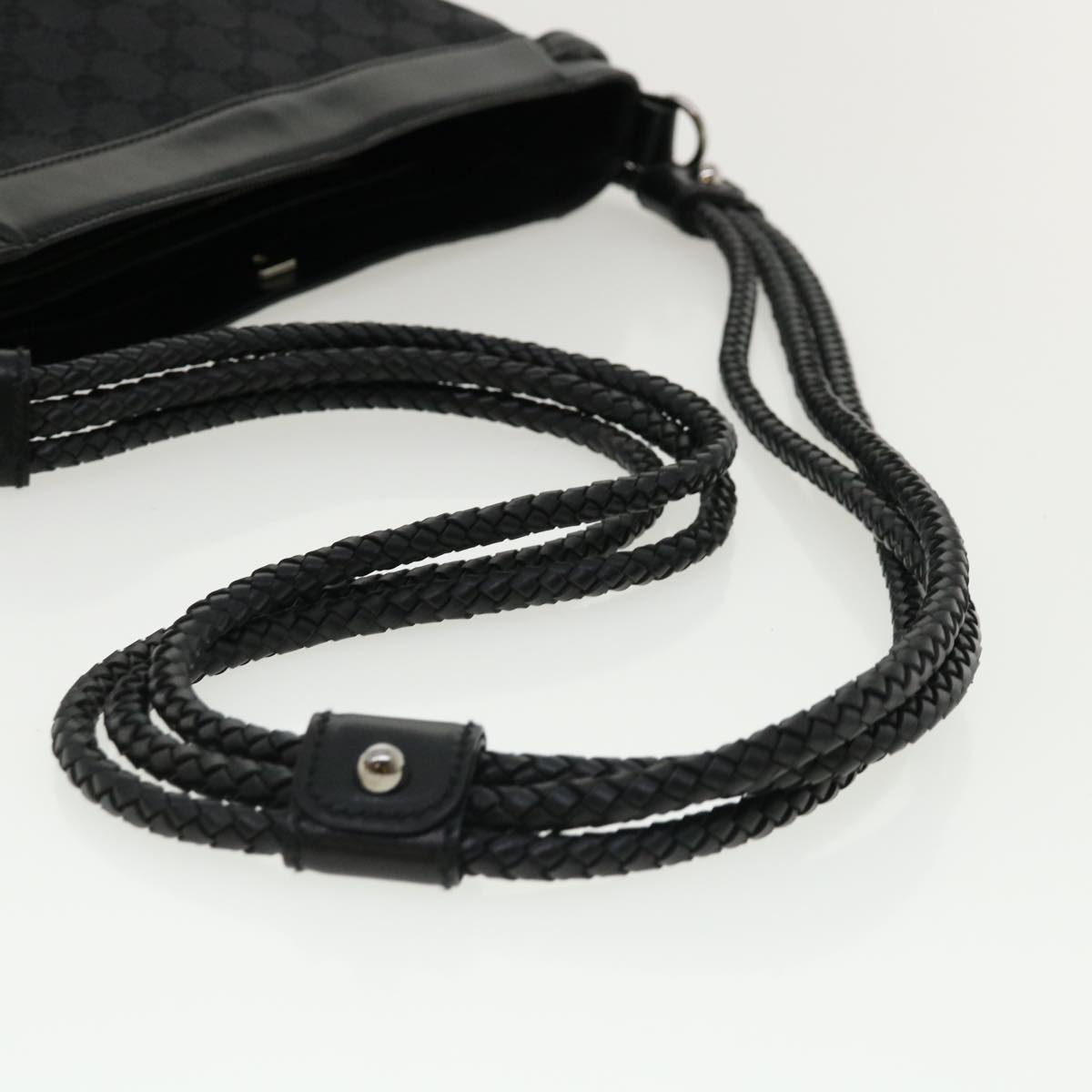 GUCCI GG Canvas Shoulder Bag Black 1090972128 ki2297
