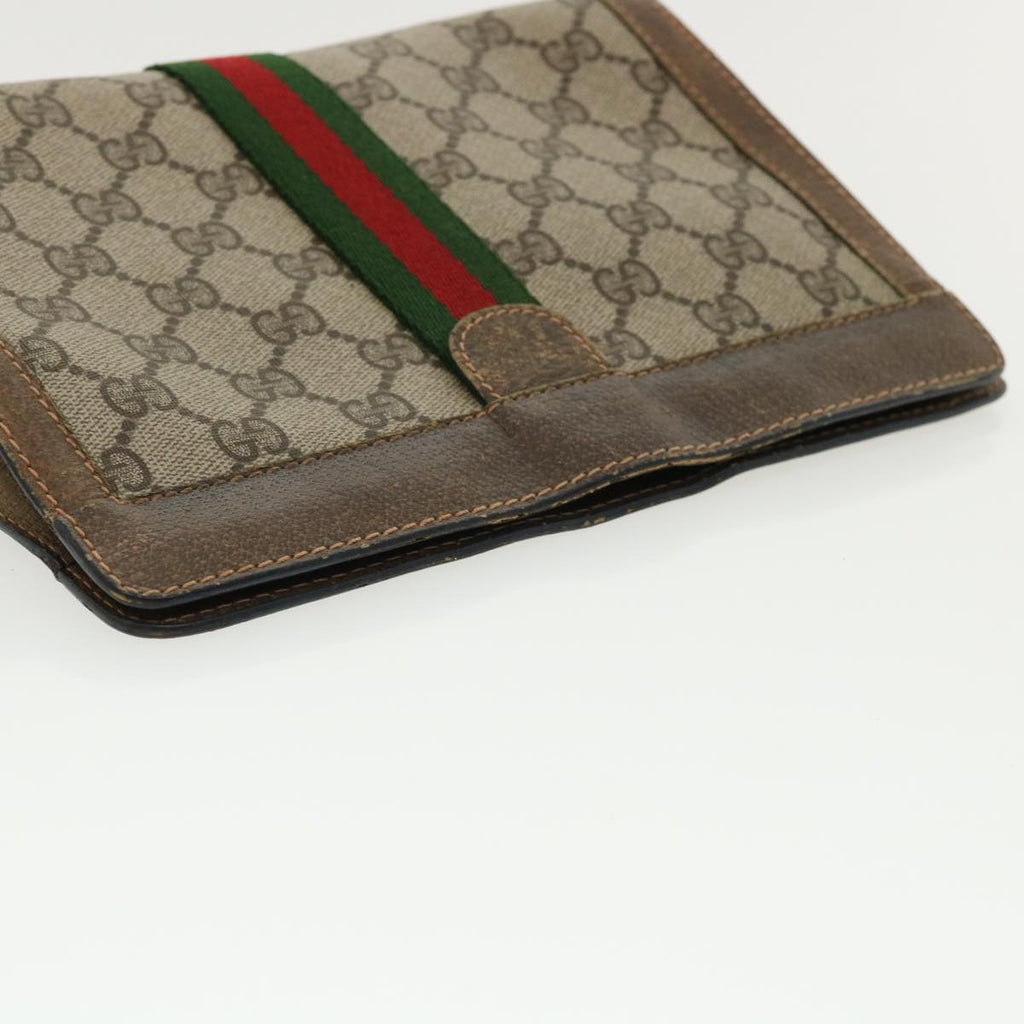 GUCCI GG Canvas Web Sherry Line Clutch Bag Beige Red Green 8901001 ki2301