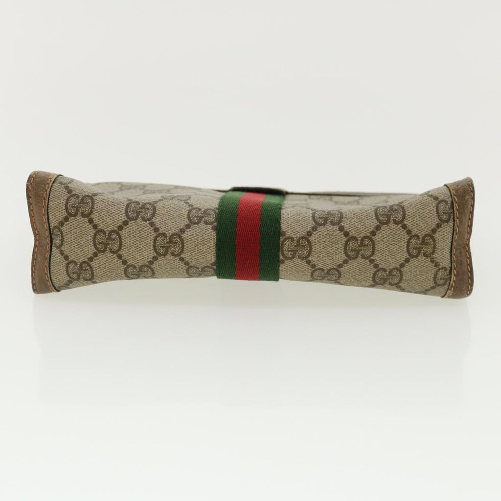 GUCCI GG Canvas Web Sherry Line Clutch Bag Beige Red Green 8901001 ki2301