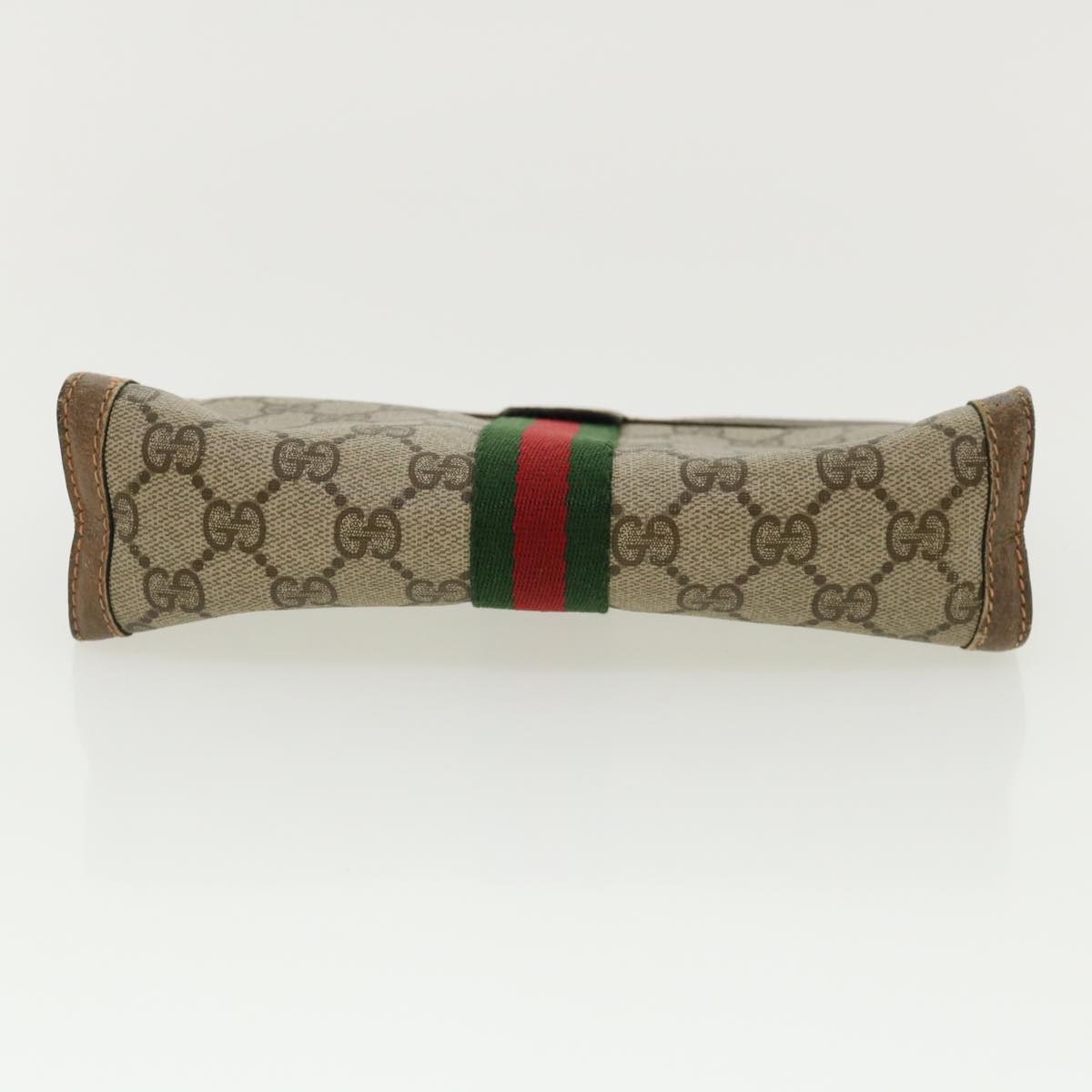 GUCCI GG Canvas Web Sherry Line Clutch Bag Beige Red Green 8901001 ki2301