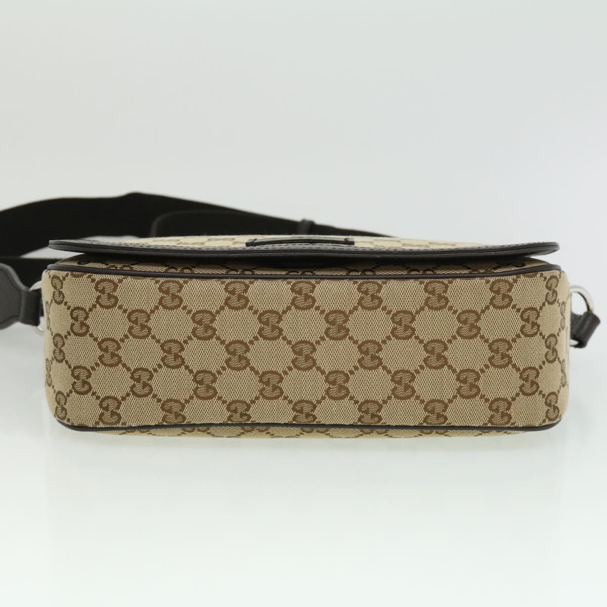 GUCCI GG Canvas Shoulder Bag Brown 449172493075 ki2329