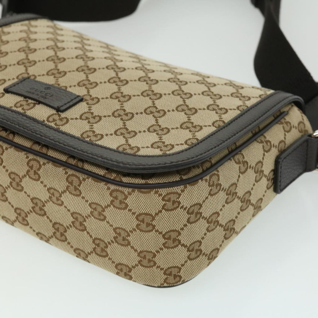 GUCCI GG Canvas Shoulder Bag Brown 449172493075 ki2329