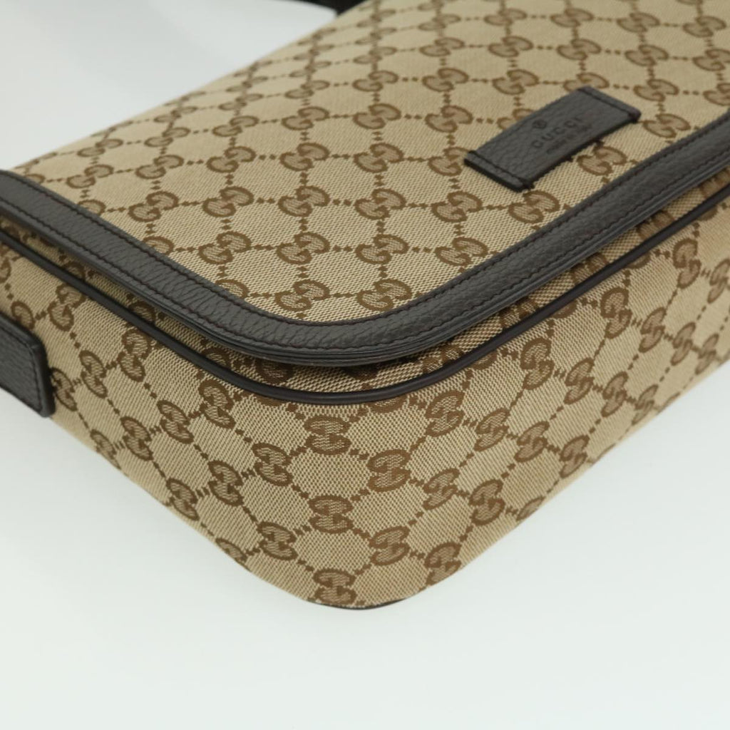 GUCCI GG Canvas Shoulder Bag Brown 449172493075 ki2329