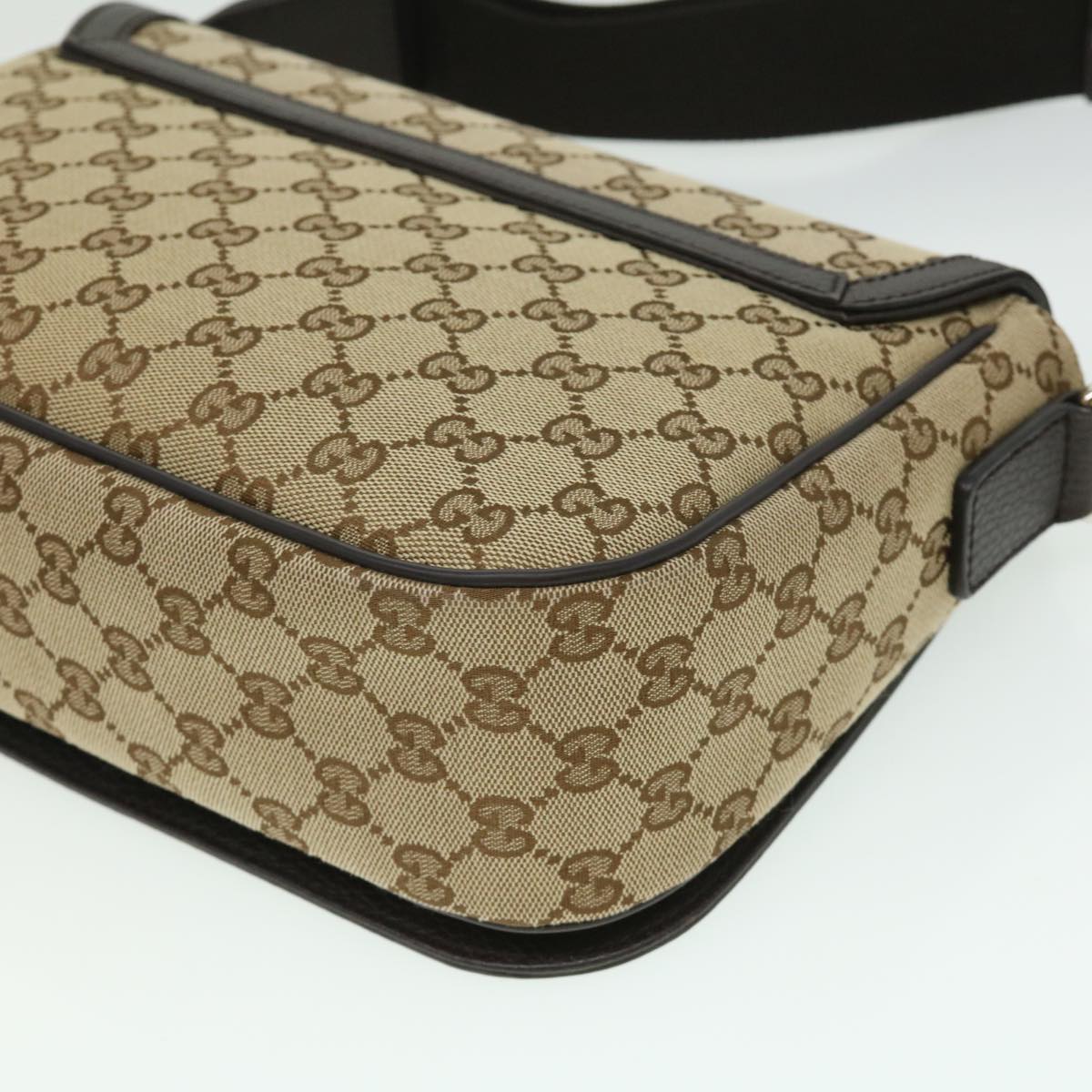 GUCCI GG Canvas Shoulder Bag Brown 449172493075 ki2329