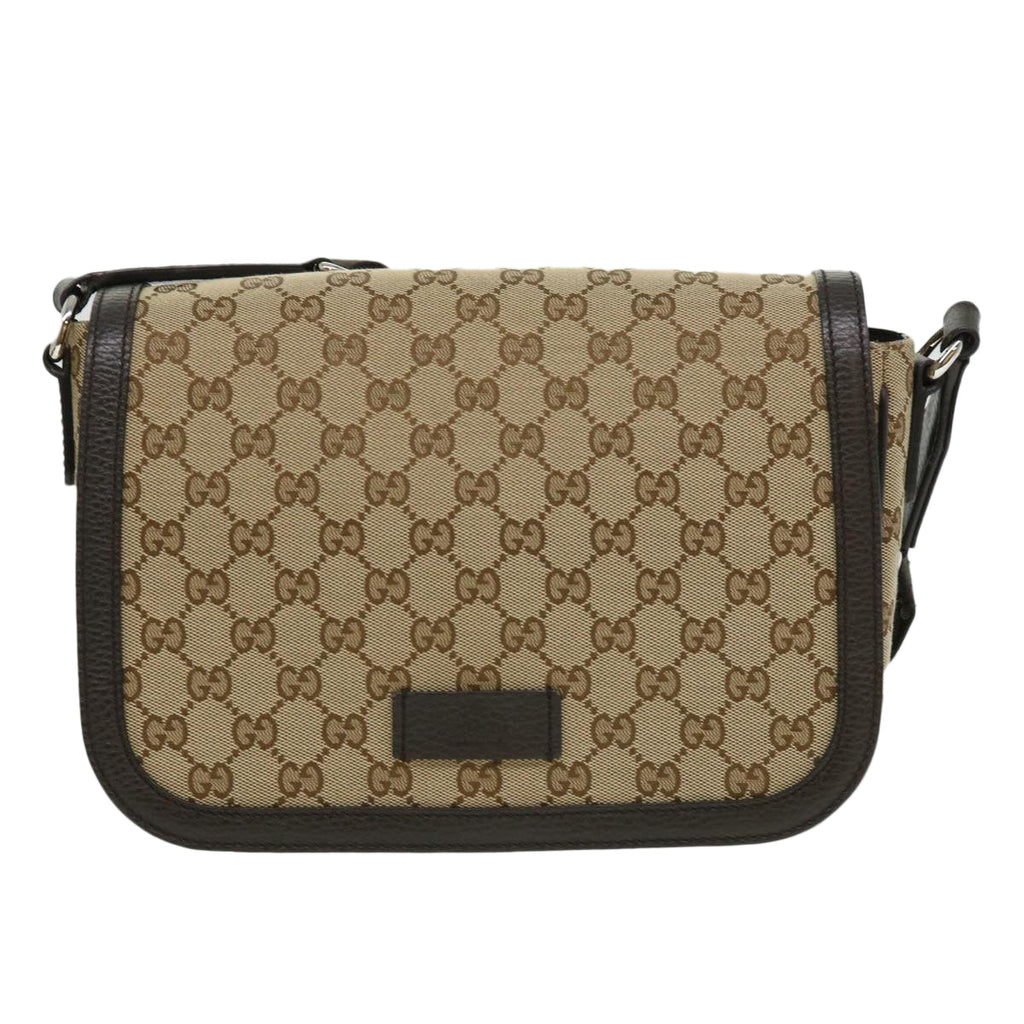 GUCCI GG Canvas Shoulder Bag Brown 449172493075 ki2329