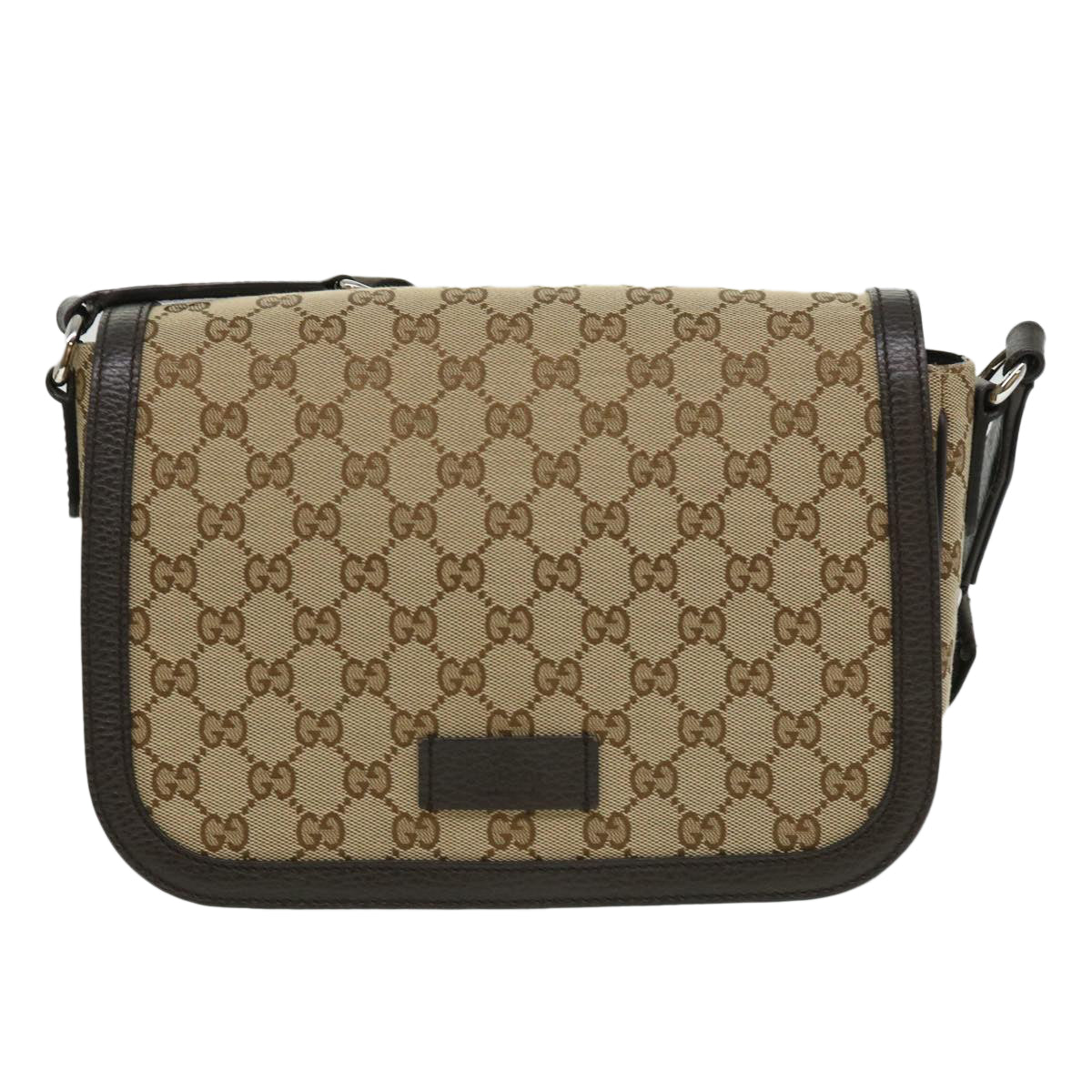 GUCCI GG Canvas Shoulder Bag Brown 449172493075 ki2329