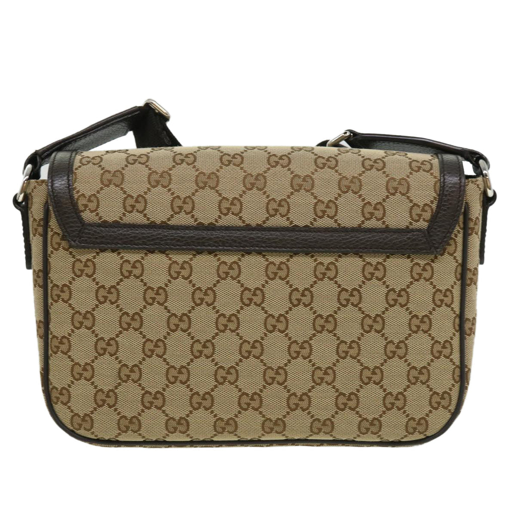 GUCCI GG Canvas Shoulder Bag Brown 449172493075 ki2329
