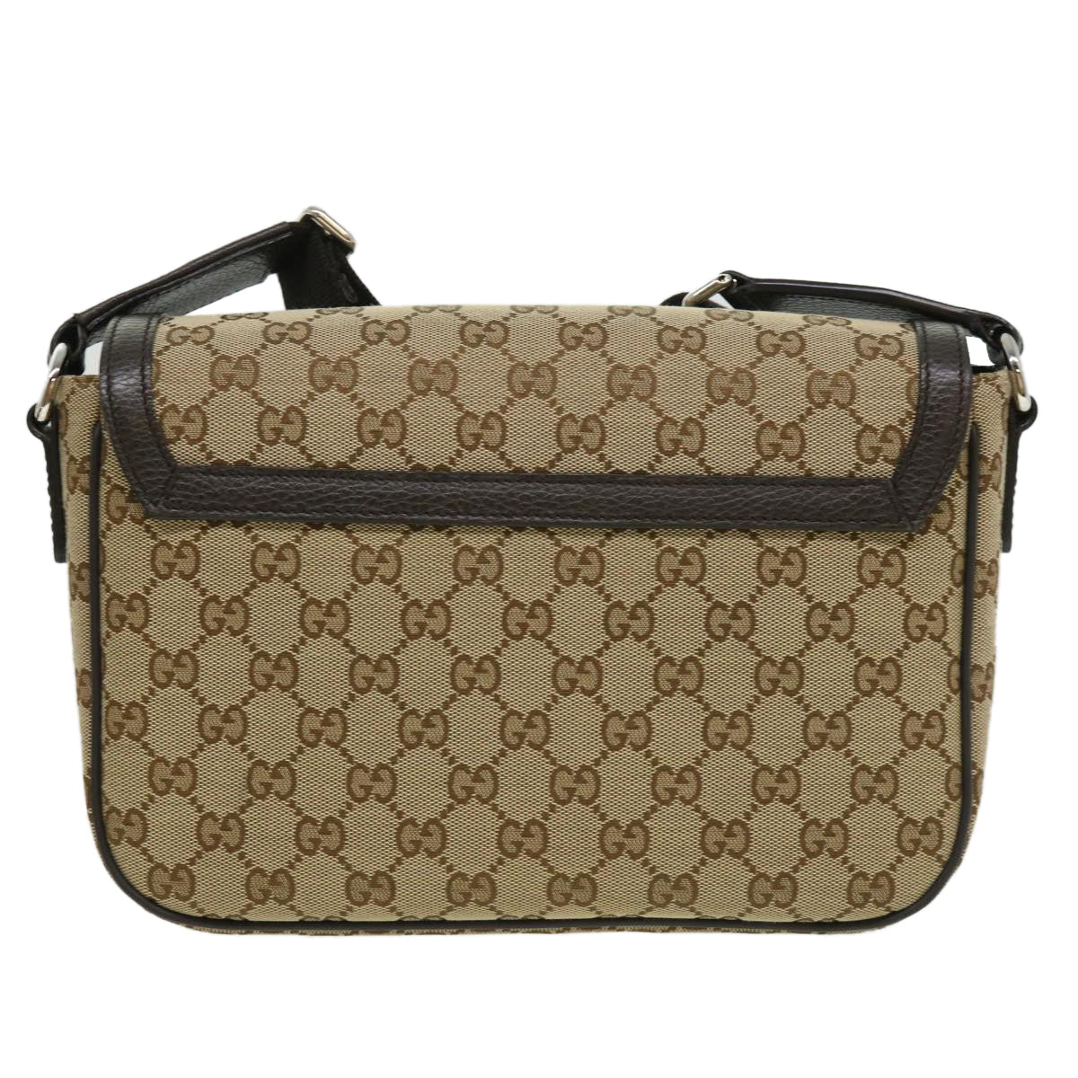 GUCCI GG Canvas Shoulder Bag Brown 449172493075 ki2329