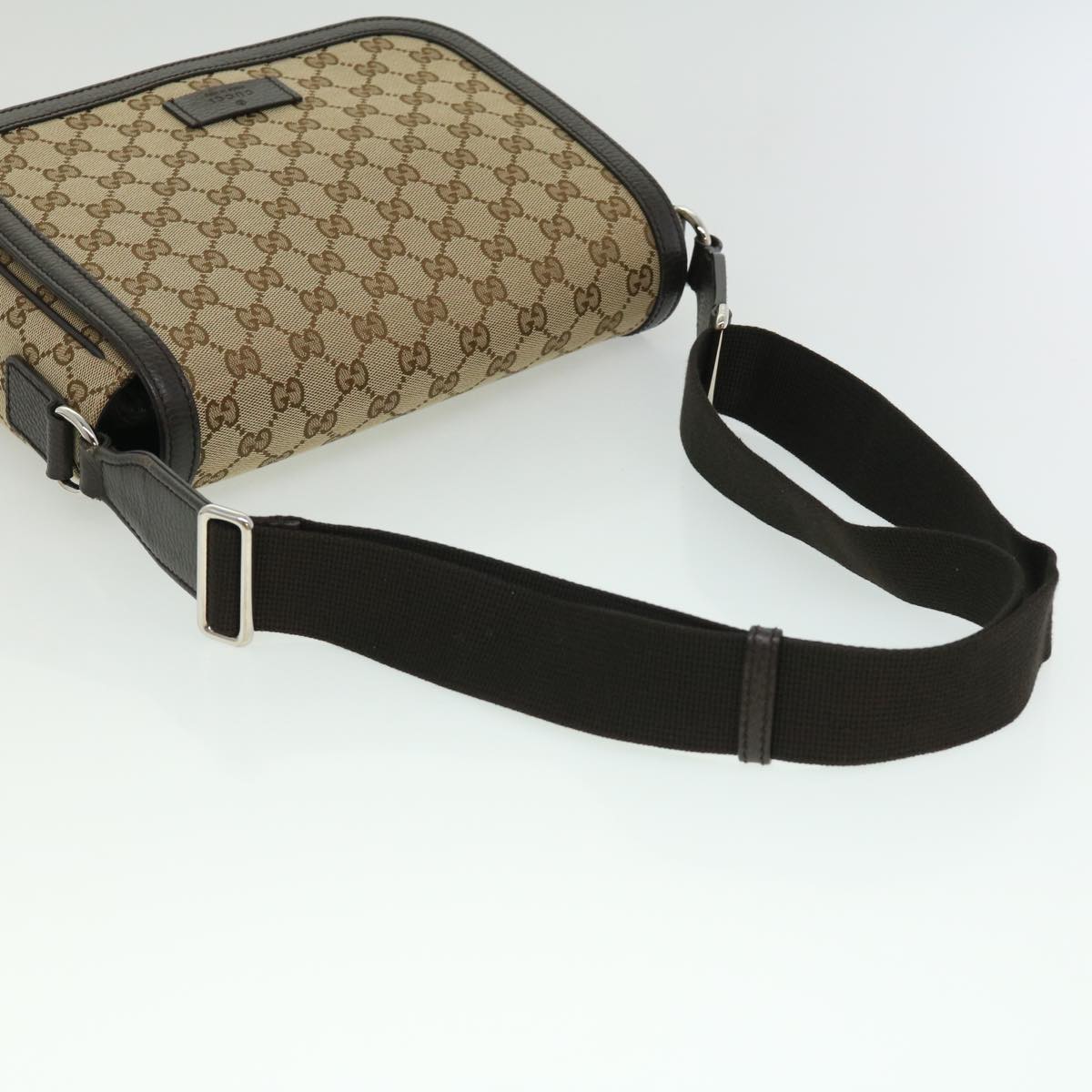 GUCCI GG Canvas Shoulder Bag Brown 449172493075 ki2329