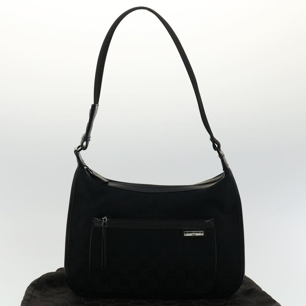 GUCCI GG Canvas Shoulder Bag Black 00141981705 ki2330