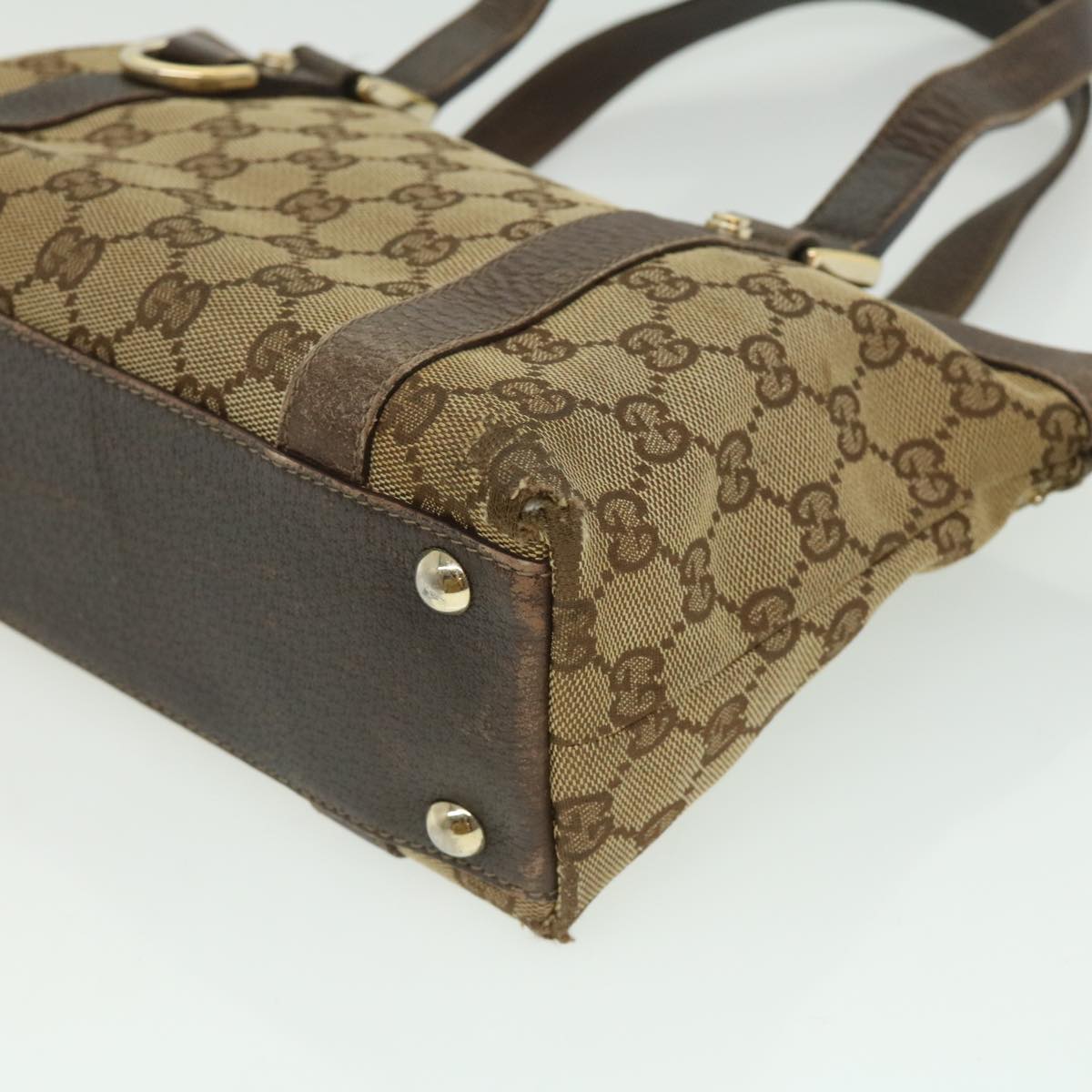 GUCCI GG Canvas Hand Bag Beige ki2336