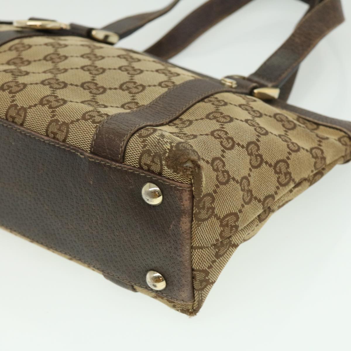 GUCCI GG Canvas Hand Bag Beige ki2336