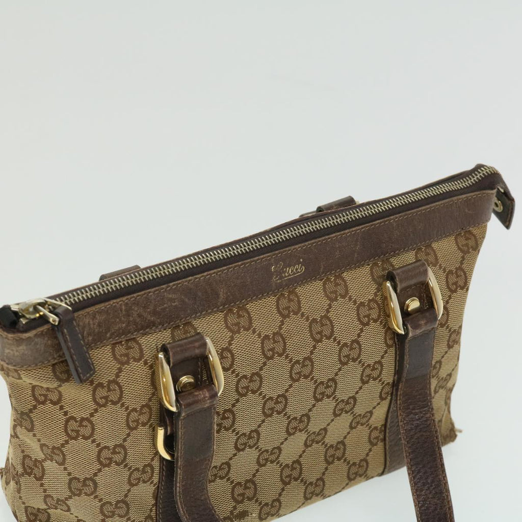 GUCCI GG Canvas Hand Bag Beige ki2336