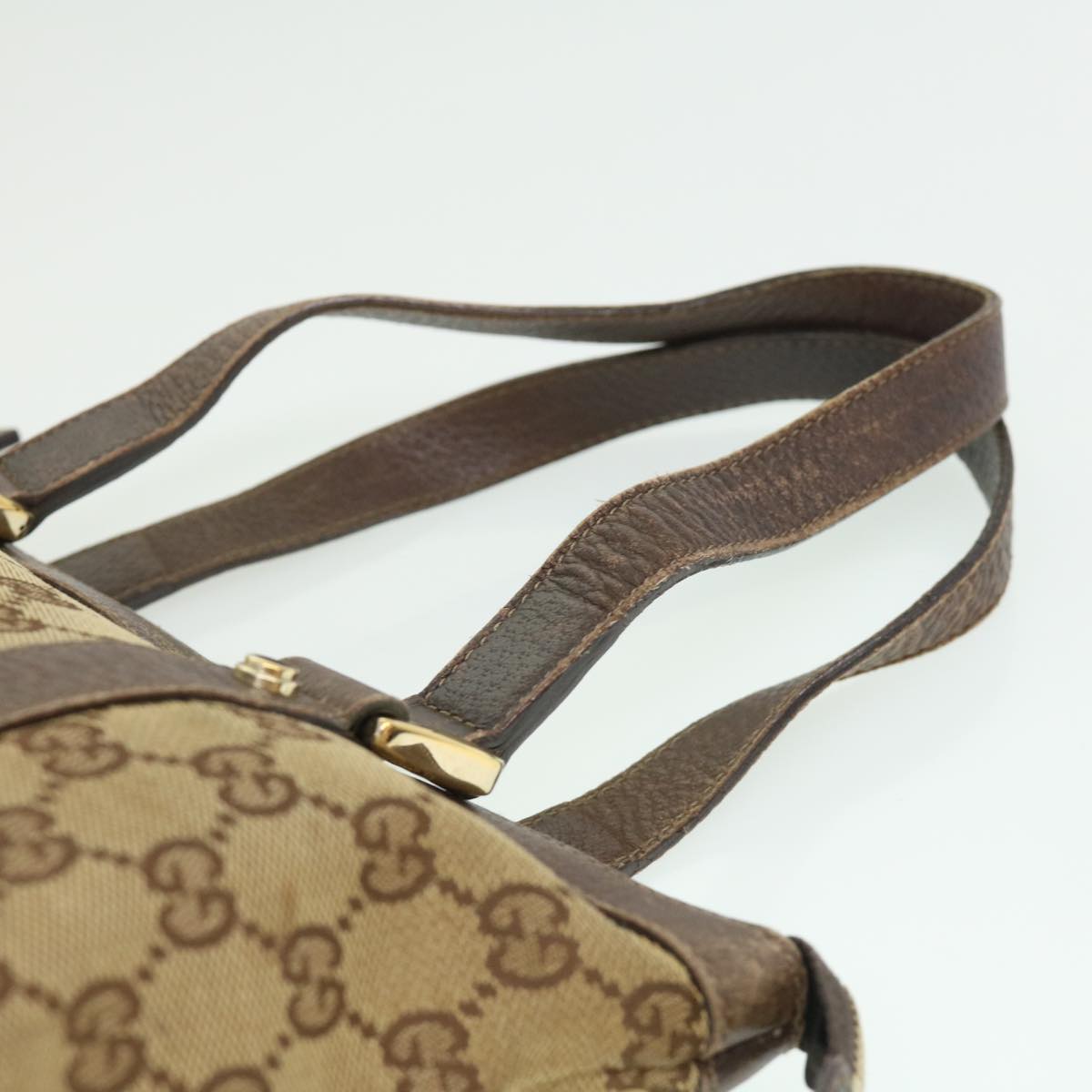 GUCCI GG Canvas Hand Bag Beige ki2336