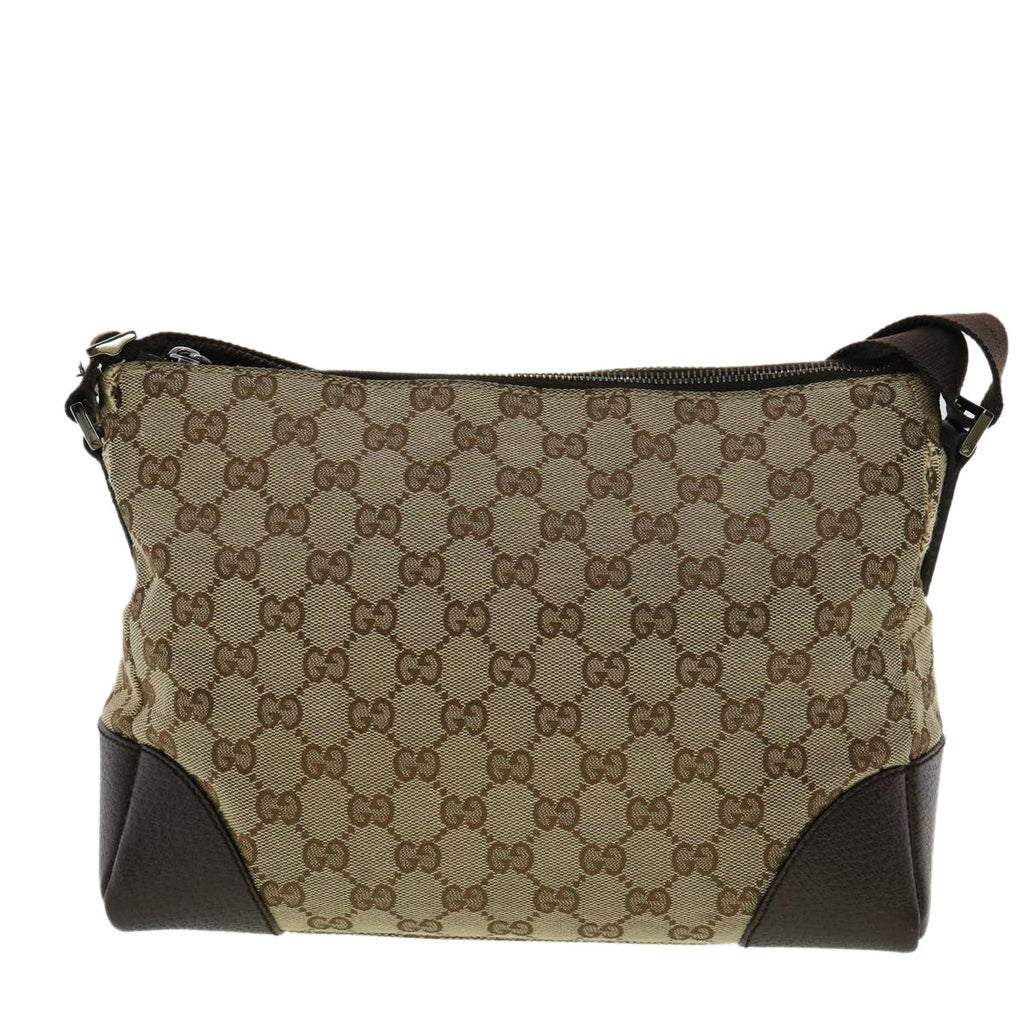 GUCCI GG Canvas Shoulder Bag Beige ki2371