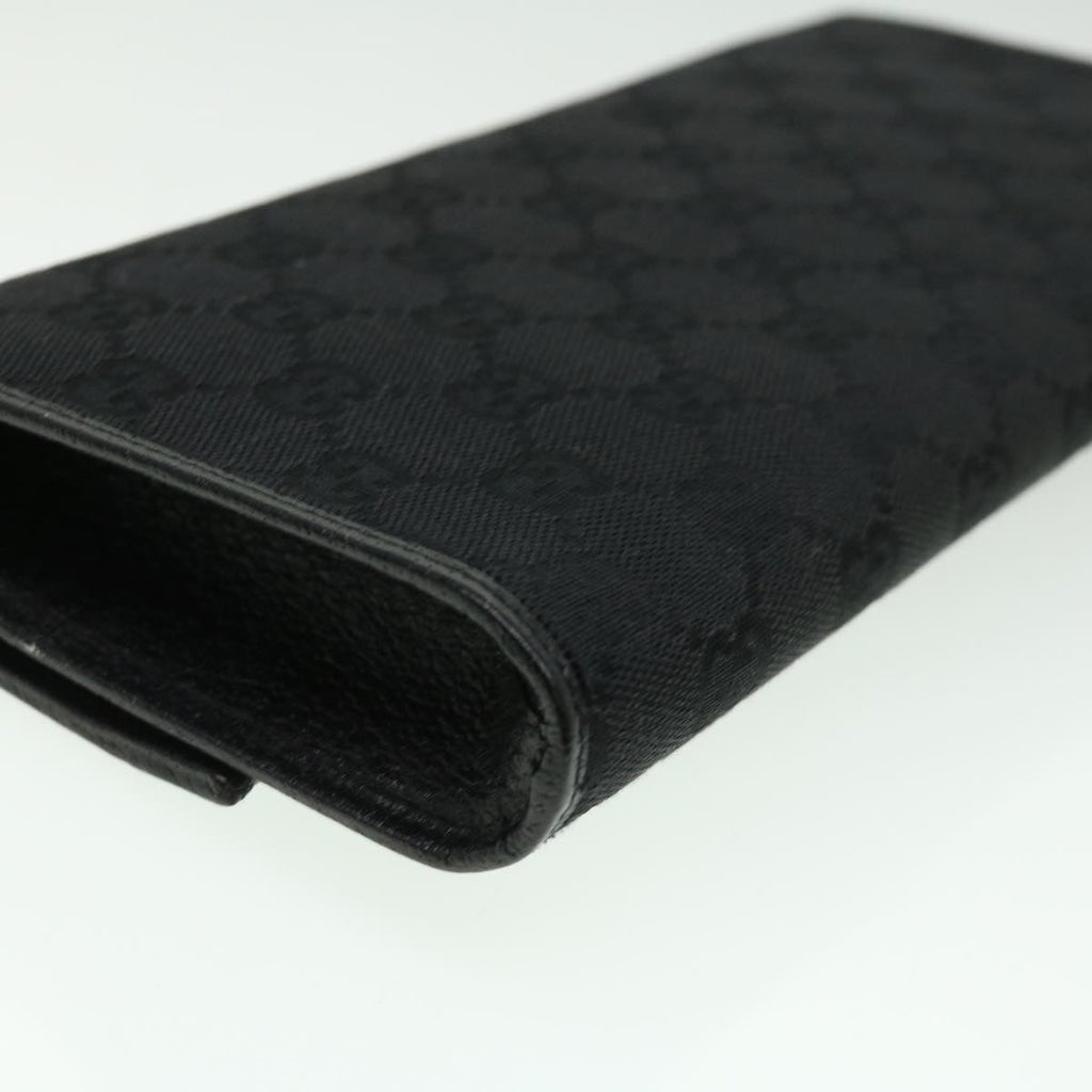 GUCCI GG Canvas Bamboo Shoulder Bag Black ki2375