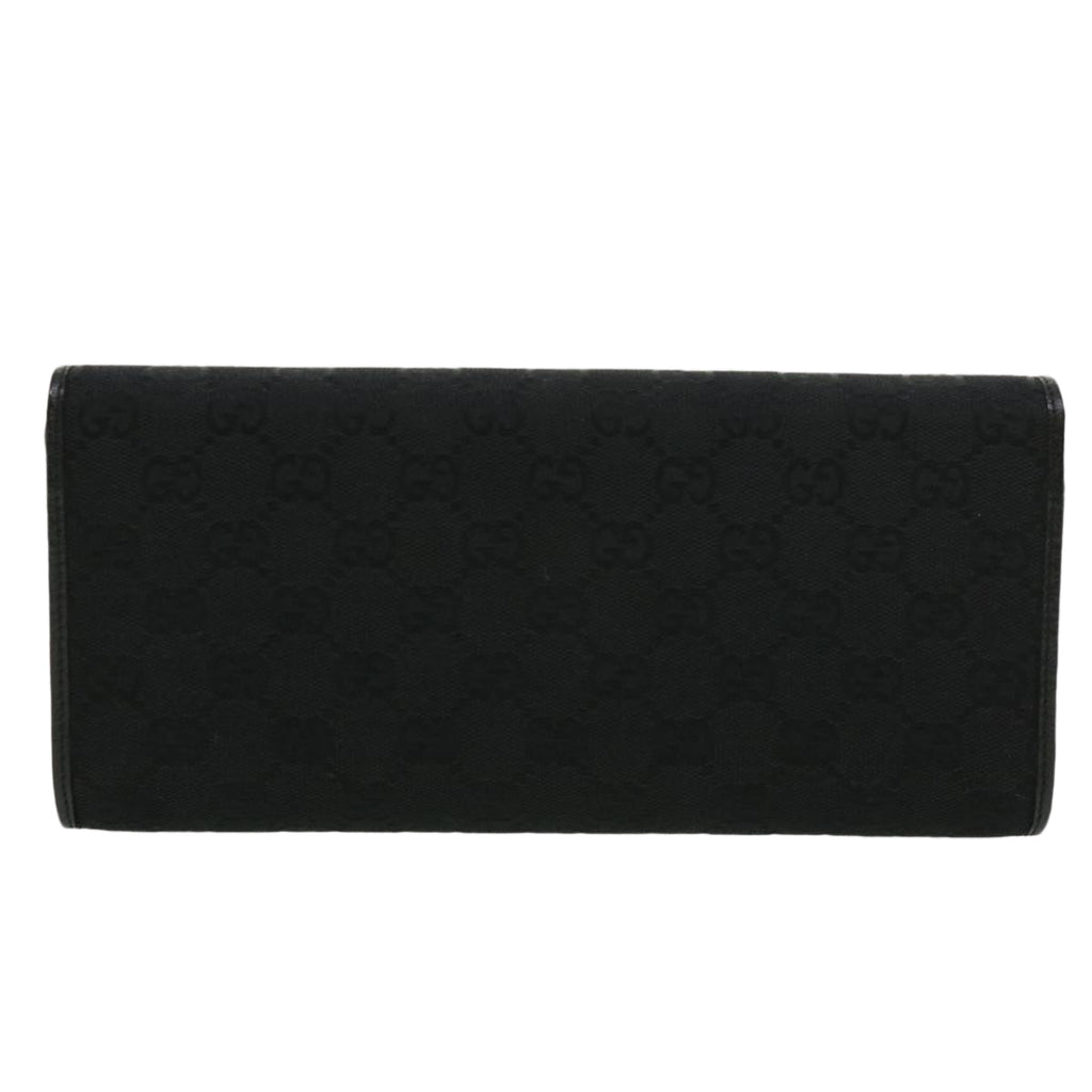 GUCCI GG Canvas Bamboo Shoulder Bag Black ki2375