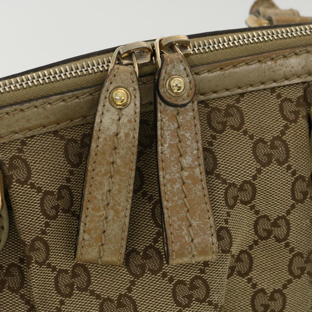 GUCCI GG Canvas Shoulder Bag 2way Beige ki2405