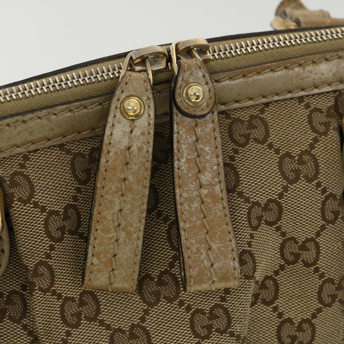 GUCCI GG Canvas Shoulder Bag 2way Beige ki2405