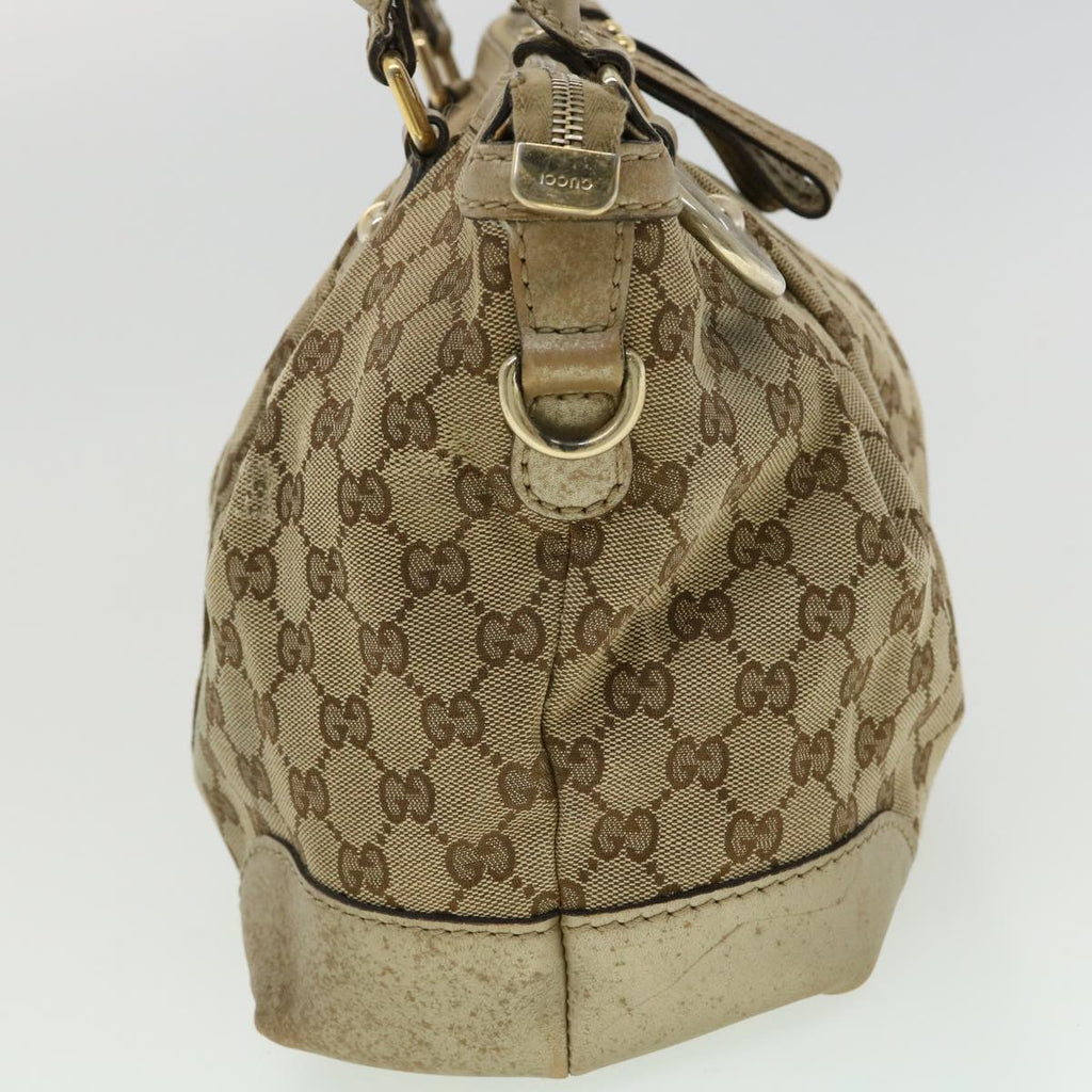 GUCCI GG Canvas Shoulder Bag 2way Beige ki2405