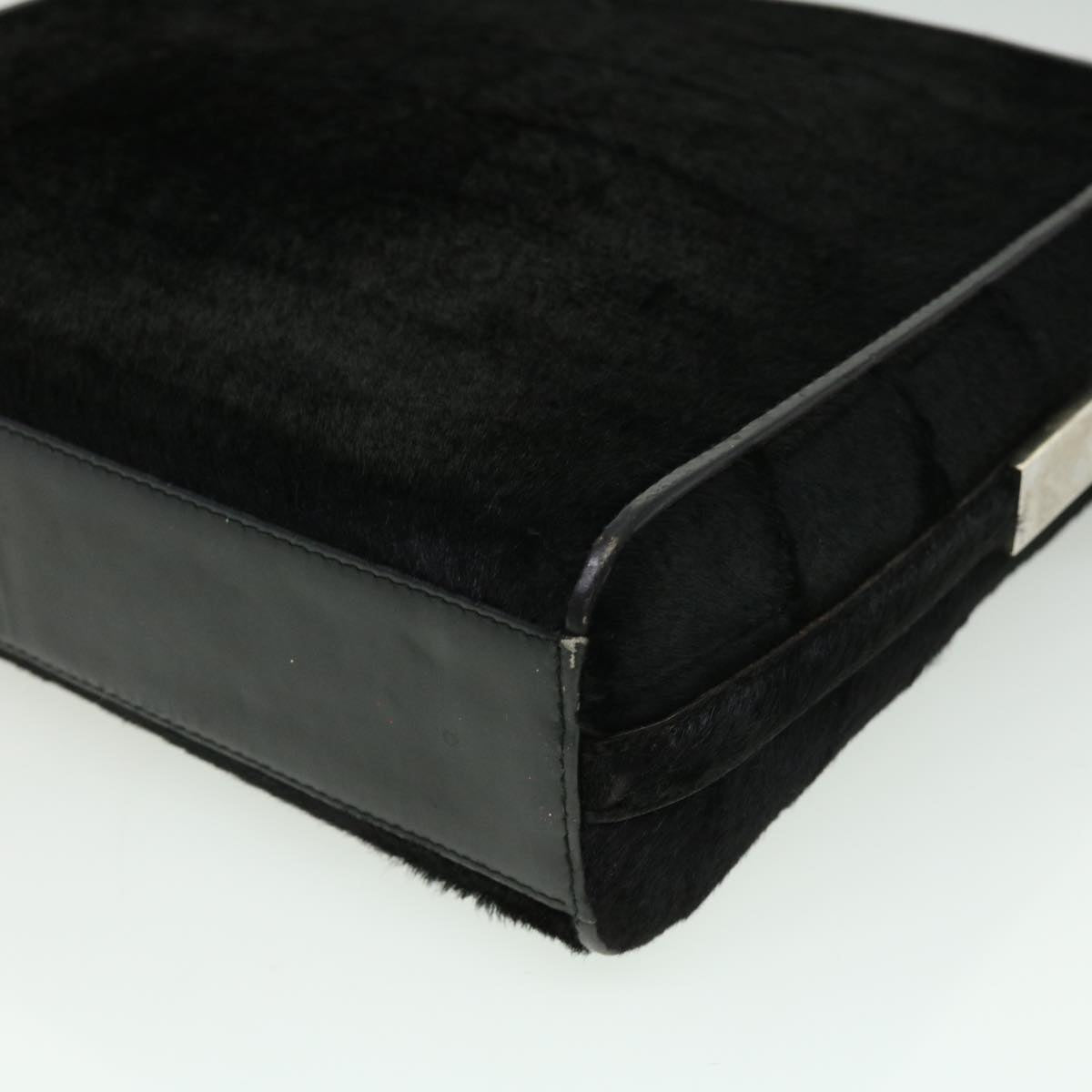 GUCCI Shoulder Bag Unborn Calf Skin Black ki2406