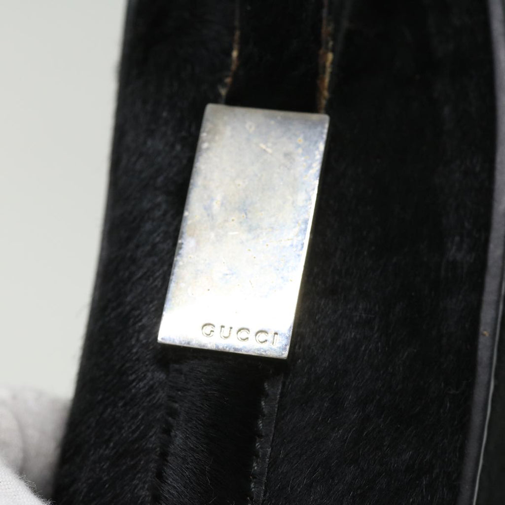 GUCCI Shoulder Bag Unborn Calf Skin Black ki2406