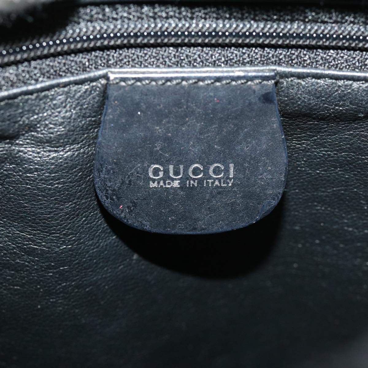 GUCCI Shoulder Bag Unborn Calf Skin Black ki2406