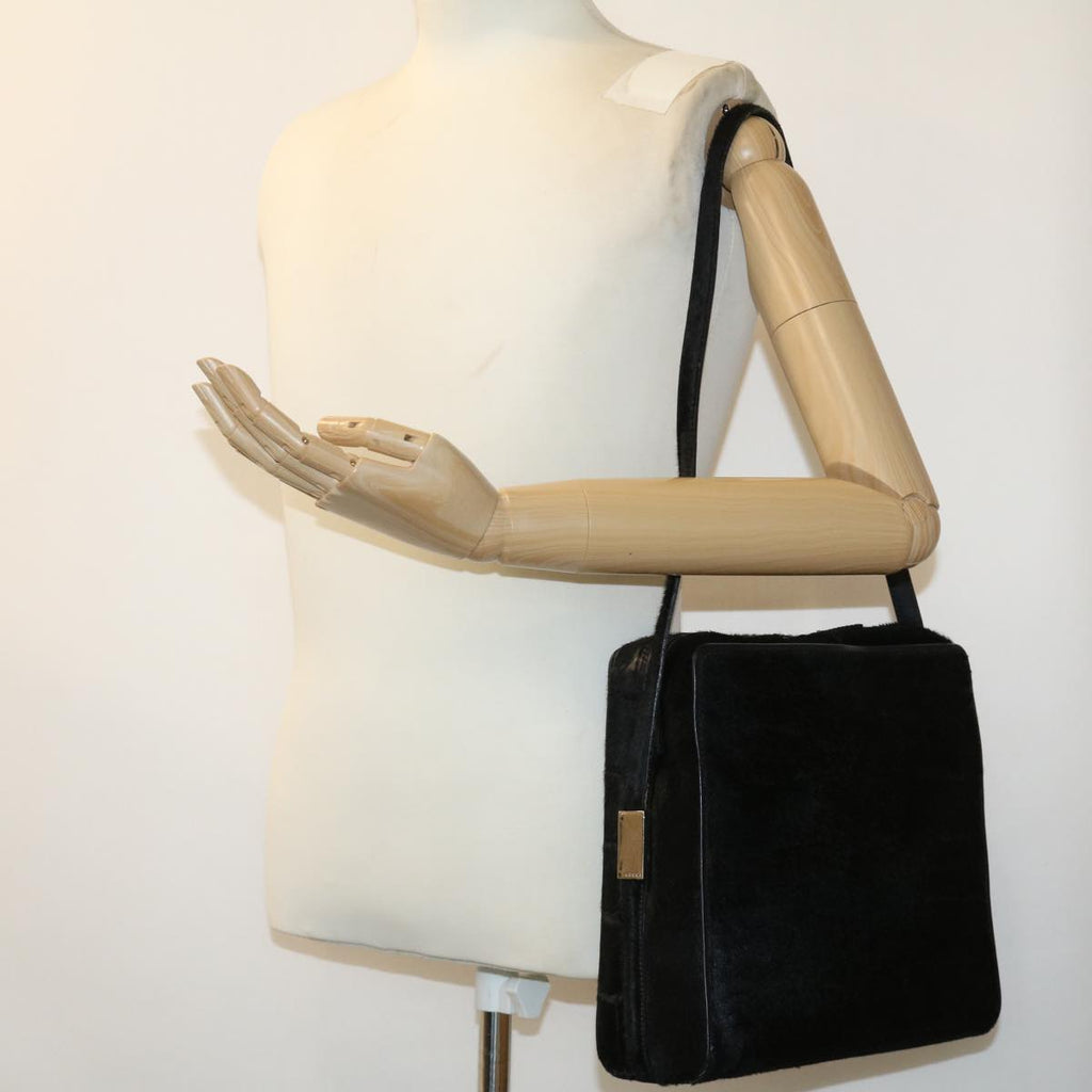 GUCCI Shoulder Bag Unborn Calf Skin Black ki2406