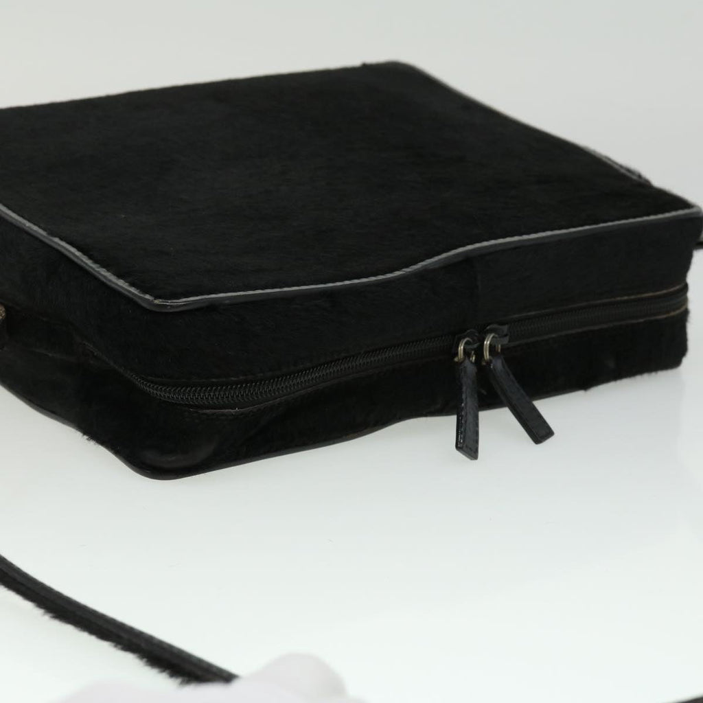 GUCCI Shoulder Bag Unborn Calf Skin Black ki2406