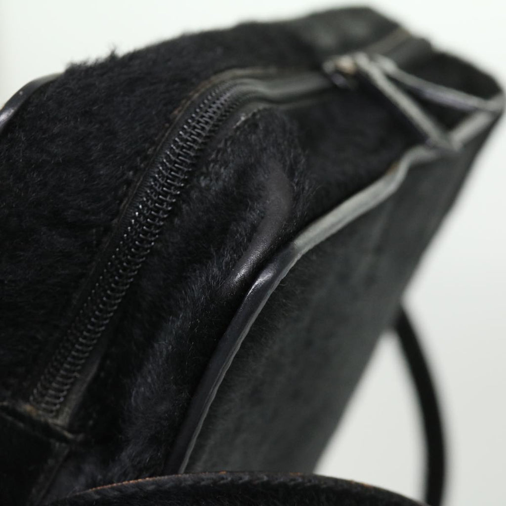 GUCCI Shoulder Bag Unborn Calf Skin Black ki2406